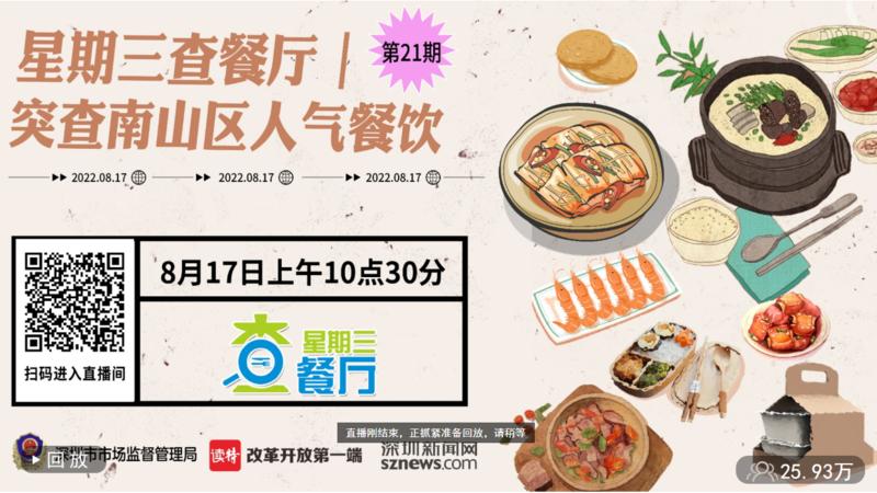 星期三查餐厅｜突查南山区人气餐饮